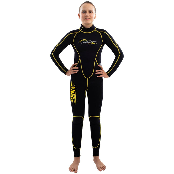 Traje de Snorkel Malibu Niños 2.5mm Negro-Amarillo Talla S Marlin 118327