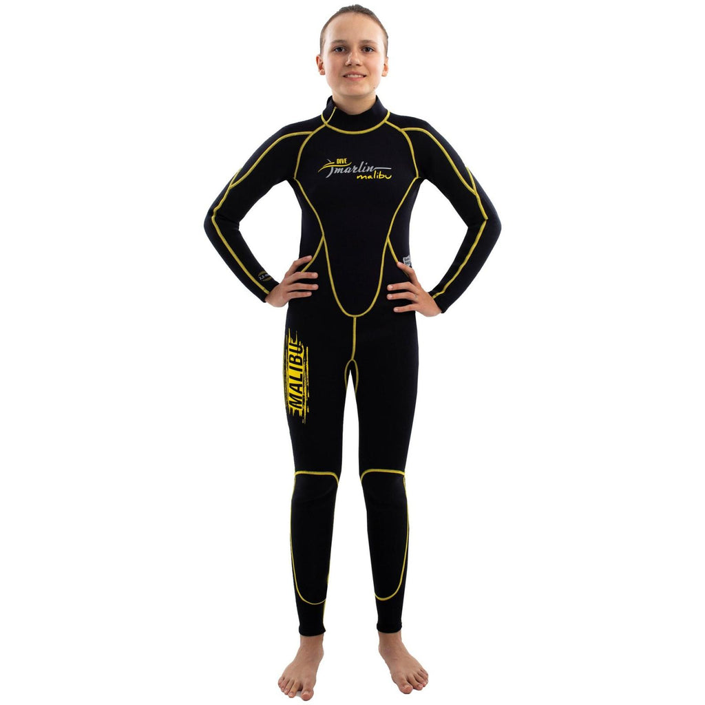Traje de Snorkel Malibu Niños 2.5mm Negro-Amarillo Talla M Marlin 118328