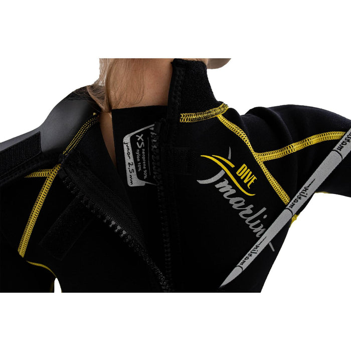 Traje de Snorkel Malibu Niños 2.5mm Negro-Amarillo Talla L Marlin 118329