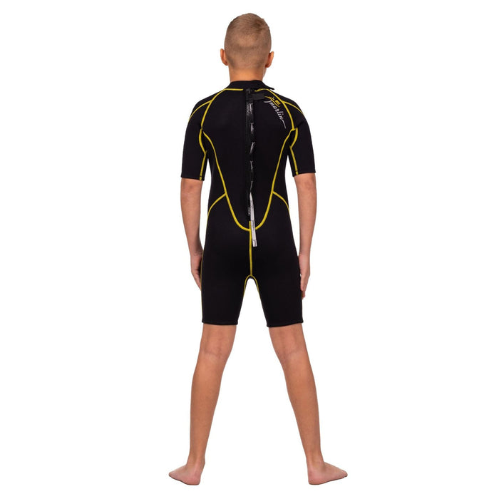 Traje de Snorkel Corto Malibu Niños 2.5mm Negro-Amarillo Talla XXS Marlin 118331