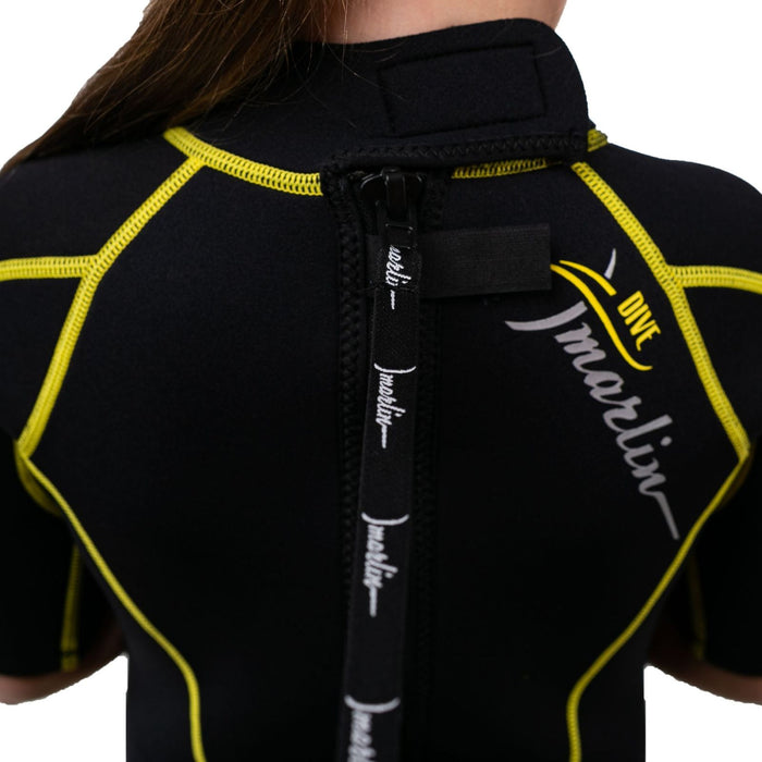 Traje de Snorkel Corto Malibu Niños 2.5mm Negro-Amarillo Talla XXS Marlin 118331