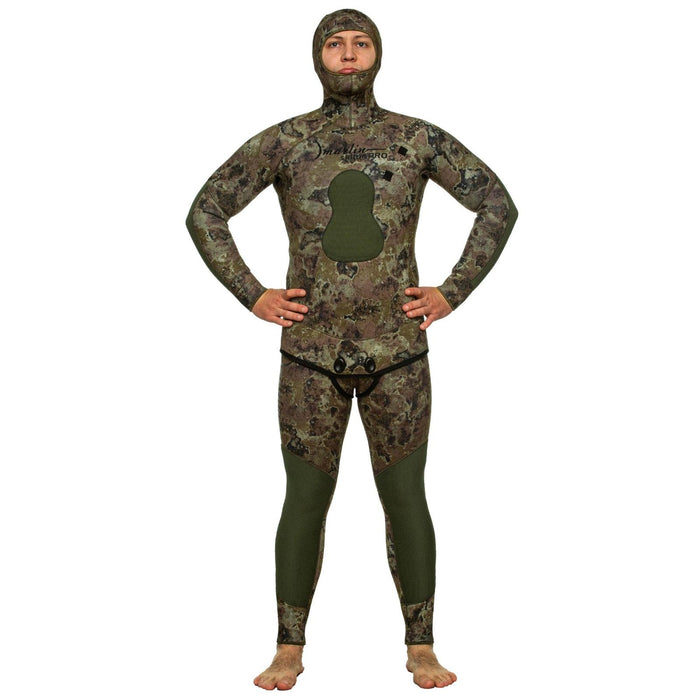 Traje de neopreno completo para pesca submarina Skilur Pro 3mm Verde-Camuflaje Talla M Marlin 118434