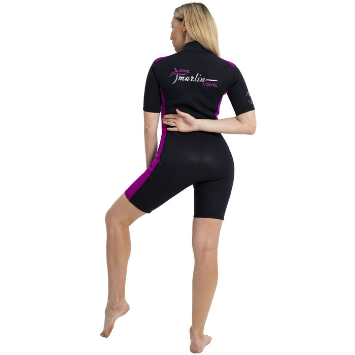 Traje corto Costa mujer 2mm negro-violeta talla XL Marlin 118462