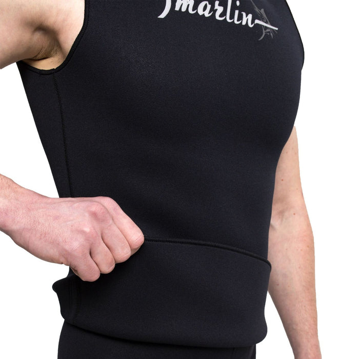 Chaleco con capucha de neopreno nylon 2mm negro talla M Marlin 118491