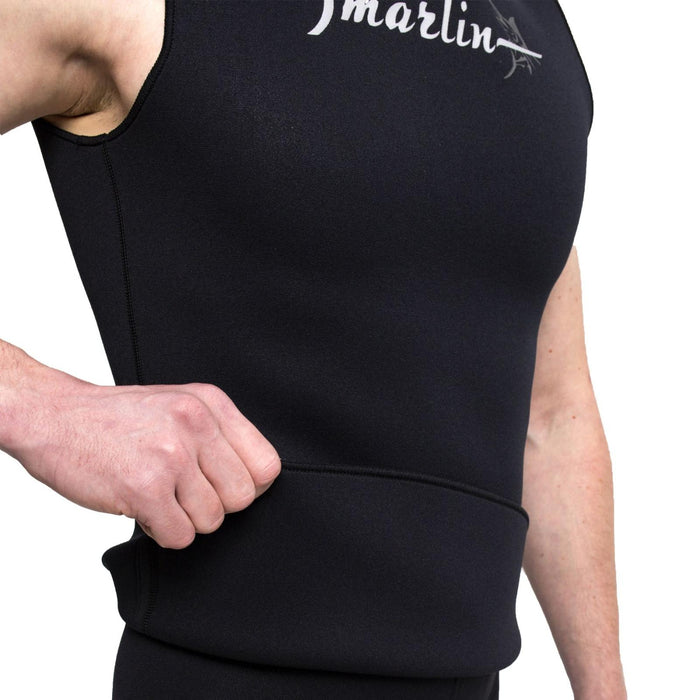 Chaleco con capucha de neopreno nylon 2mm negro talla L Marlin 118492