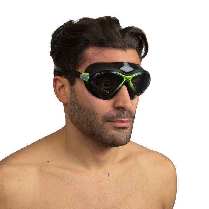Máscara de natación Diablo Negro-Lima Lentes Ahumadas Seac 152-50NL-LF