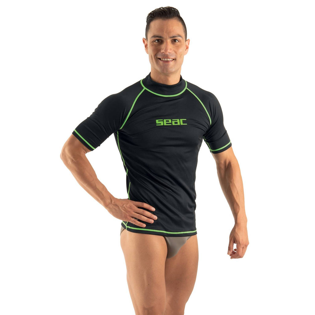 Rash Guard T-Sun Corto Hombre Negro M Seac 155-17-M