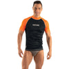 Rash Guard T-Sun Corto Hombre Negro-Naranja S Seac 155-18-S