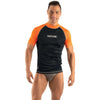 Rash Guard T-Sun Corto Hombre Negro-Naranja XL Seac 155-18-XL