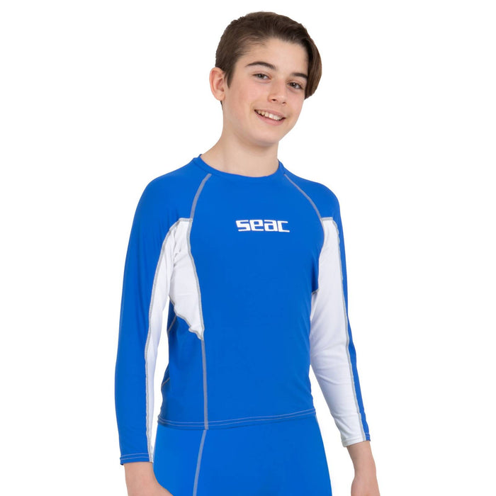 Rash Guard Raa Largo Niños Evo Azul 12 Años Seac 155-2-12