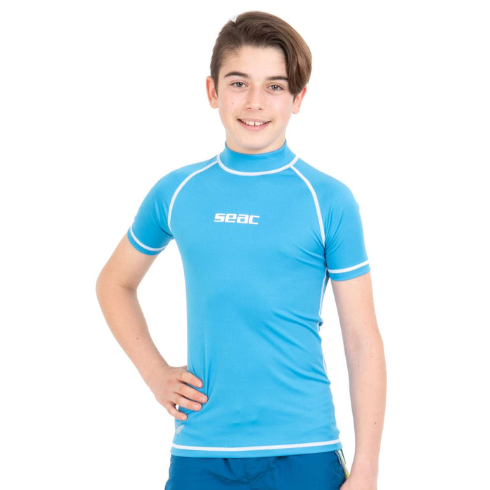 Rash Guard T-Sun Corto Niños Niño Celeste 11 Años Seac 155-20-11