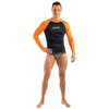 Rash Guard T-Sun Largo Hombre Negro-Naranja S Seac 155-24-S