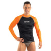 Rash Guard T-Sun Largo Hombre Negro-Naranja XL Seac 155-24-XL
