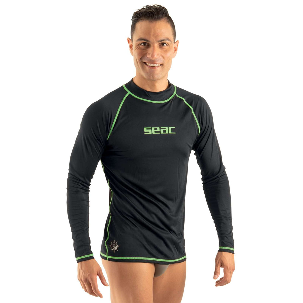 Rash Guard T-Sun Largo Hombre Negro S Seac 155-9-S