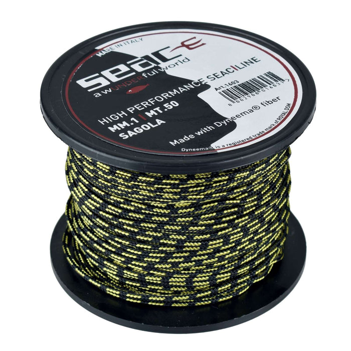 Núcleo Dyneema Negro-Amarillo 50m 1,4mm Seac 1603