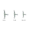 Giros Triples Rodantes Con Perlas 9pcs Fluorescente 5x6 Expert Predator 16635
