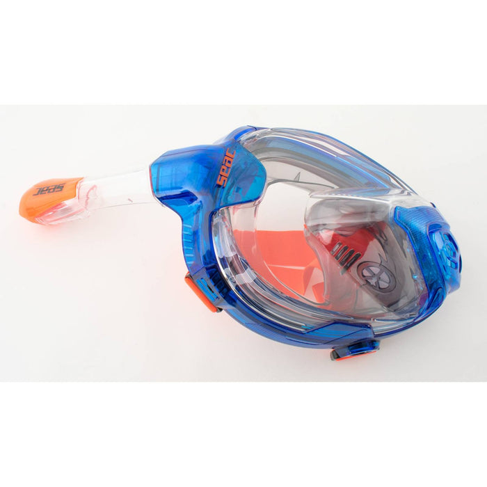 Máscara de buceo de cara completa Magica Gris-Azul-Naranja XS-S Seac 170-14BO-SLT