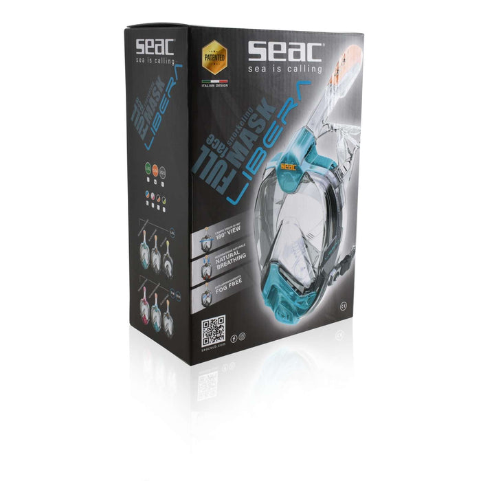 Máscara de Esnórquel de Cara Completa Libera Negro-Lima L-XL Seac 170-5NL-SBL
