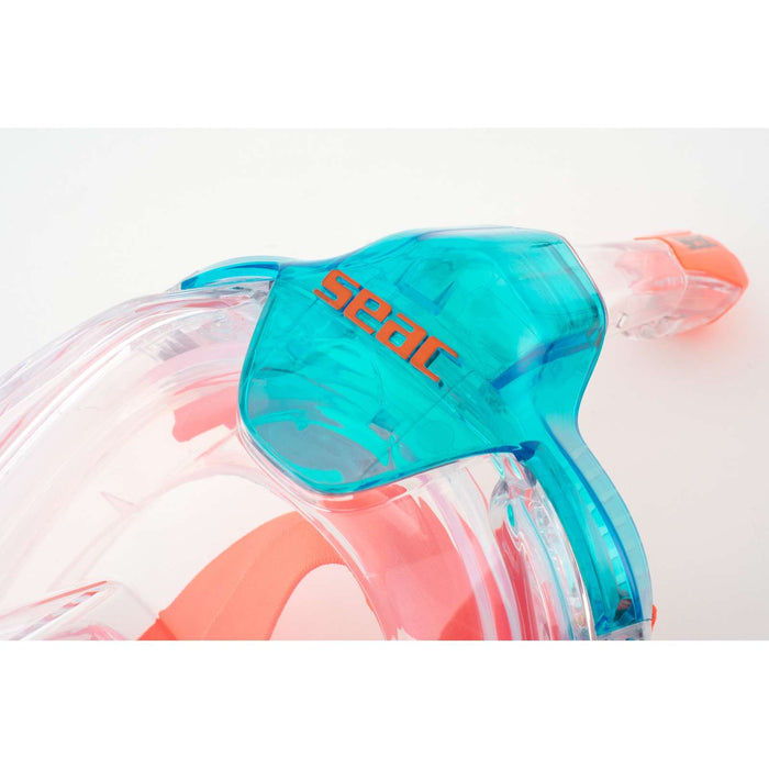 Máscara de buceo de cara completa Libera Acuamarina-Naranja XS-S Seac 170-7AO-SKL