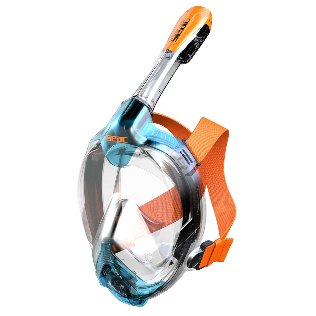 Máscara de buceo de cara completa Libera Acuamarina-Naranja XS-S Seac 170-7AO-SKL