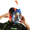 Máscara de buceo de cara completa Magica Gris-Azul-Naranja L-XL Seac 170-9BO-SLT