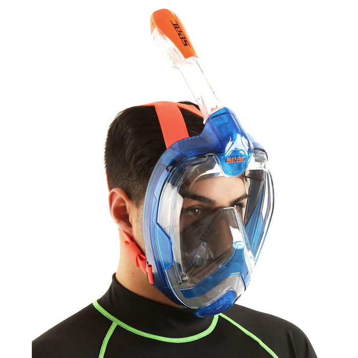 Máscara de buceo de cara completa Magica Gris-Azul-Naranja L-XL Seac 170-9BO-SLT