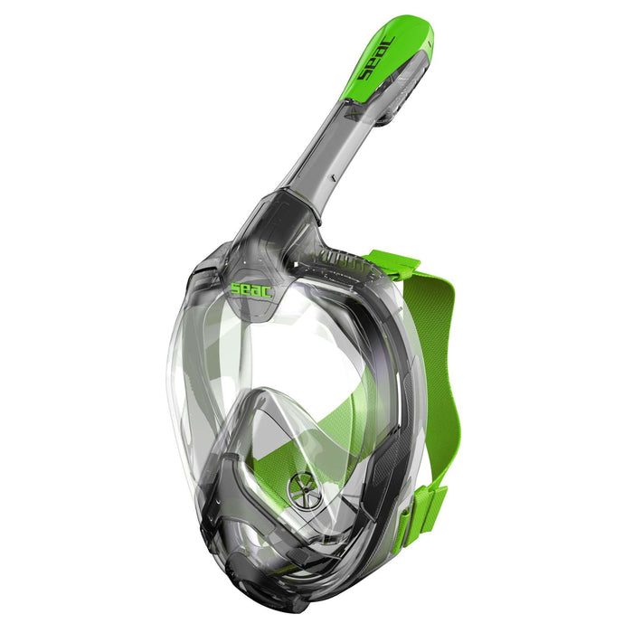 Máscara de buceo de cara completa Magica Gris-Clear-Lima L-XL Seac 170-9FL-SLT