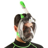 Máscara de buceo de cara completa Magica Gris-Clear-Lima L-XL Seac 170-9FL-SLT