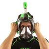 Máscara de buceo de cara completa Magica Gris-Clear-Lima L-XL Seac 170-9FL-SLT