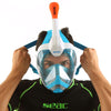 Máscara de buceo de cara completa Magica Blanca-Azul-Naranja L-XL Seac 170-9WO-SLT