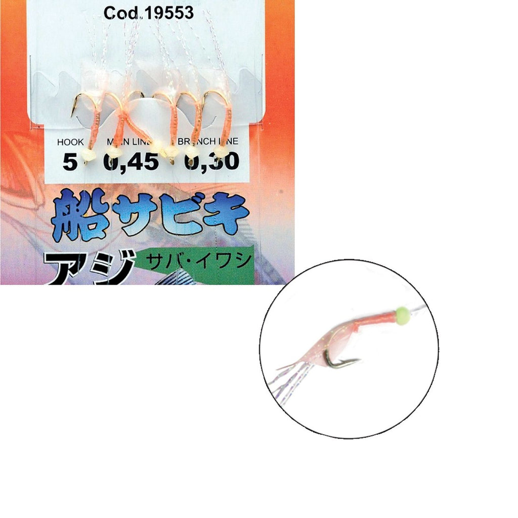 Rigs Sabiki Con Piel de Camarón Rosa Claro 20pcs №1 Expert Predator 1955301