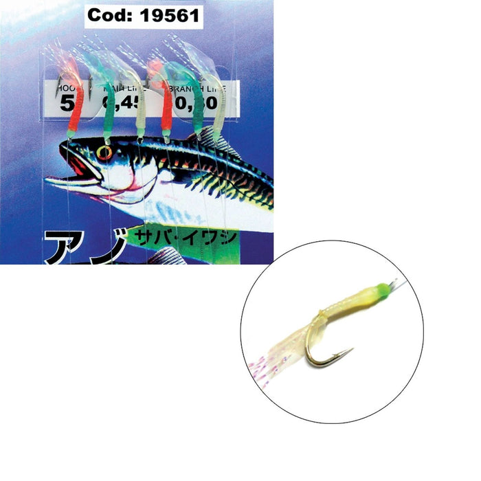 Equipos Sabiki multicolores con destello 20pcs №1 Expert Predator 1956101