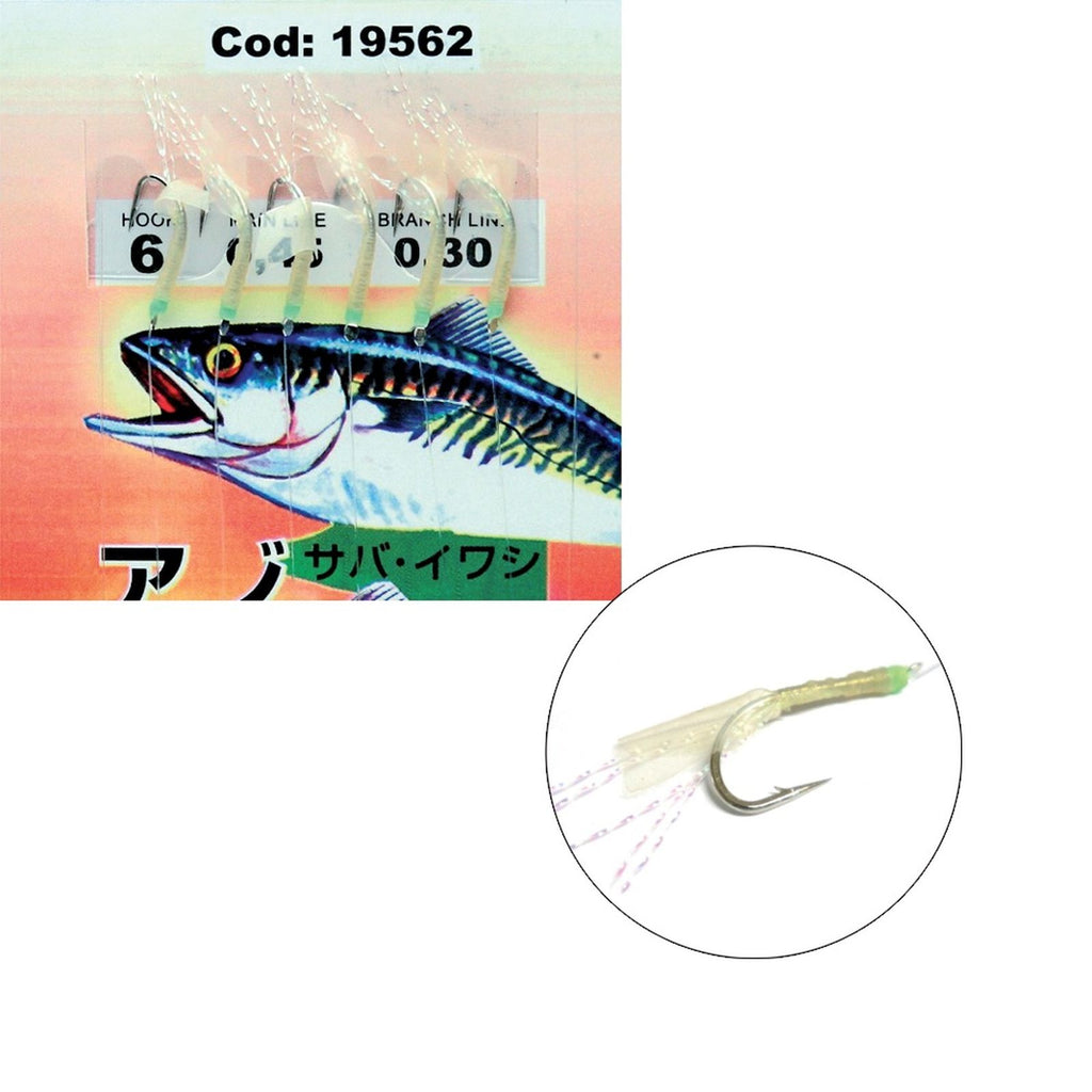 Equipos Sabiki con destello 20pcs verde lima №5 Expert Predator 1956205