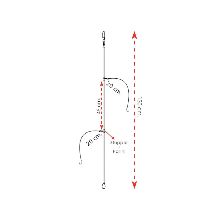 Equipos listos para surfcasting Kentucky con anzuelo tamaño 8 Expert Predator 2045608