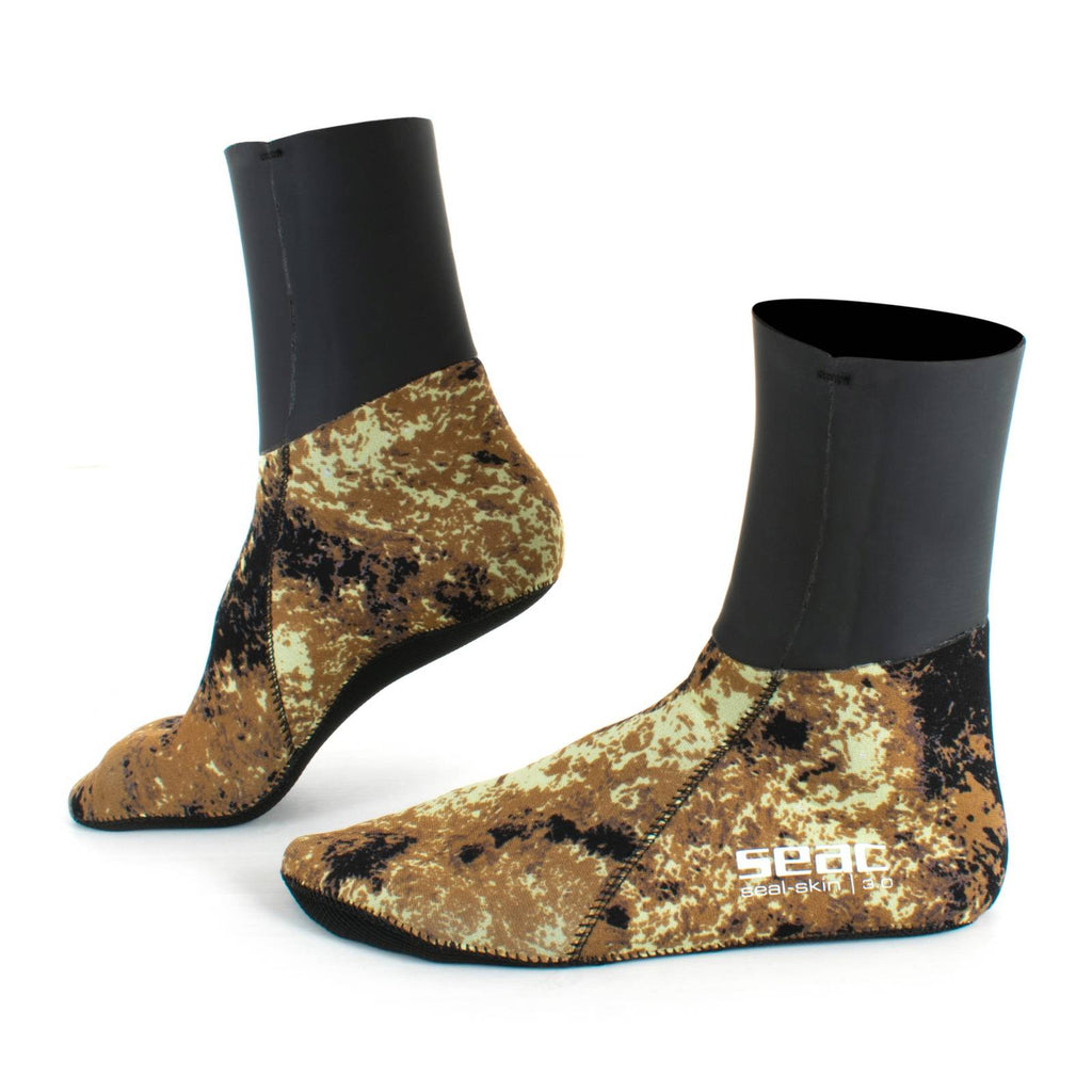 Calcetines Seal Skin Camo-Marrón 3mm XXL Seac 21-6-XXL