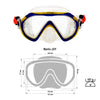 Máscara de Snorkel Junior Kids Azul-Cristal Marlin 213132
