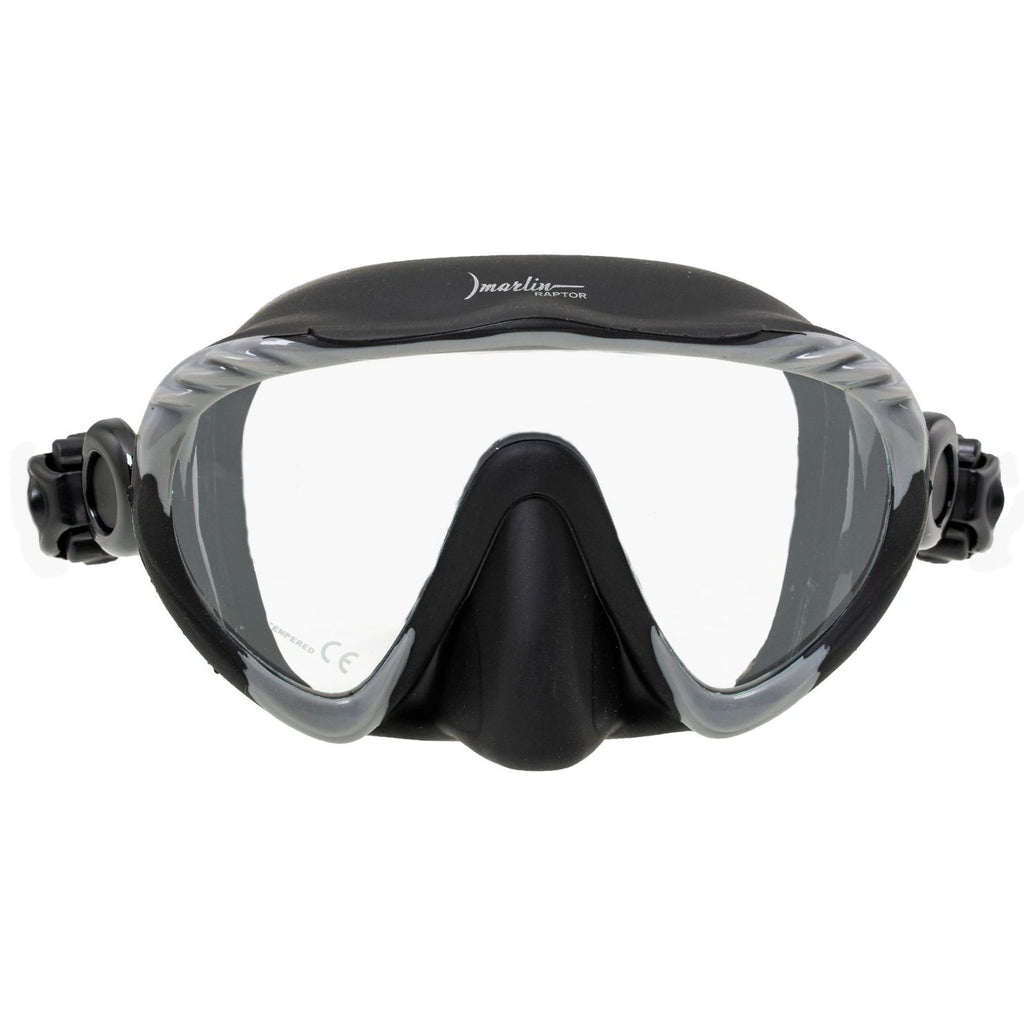 Máscara de pesca submarina Raptor gris-negro Marlin 216278