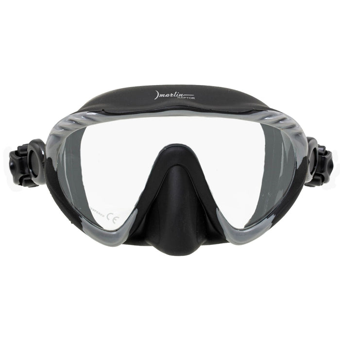 Máscara de pesca submarina Raptor gris-negro Marlin 216278