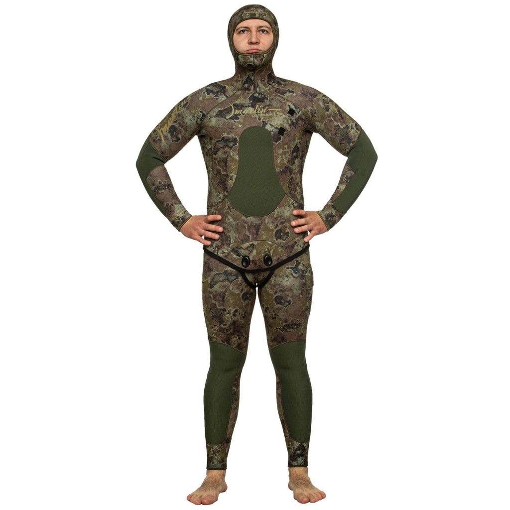 Traje de Neopreno Completo para Esnórquel Camoskin Pro Hombre 5mm Camuflaje Verde Talla LX Marlin 216458