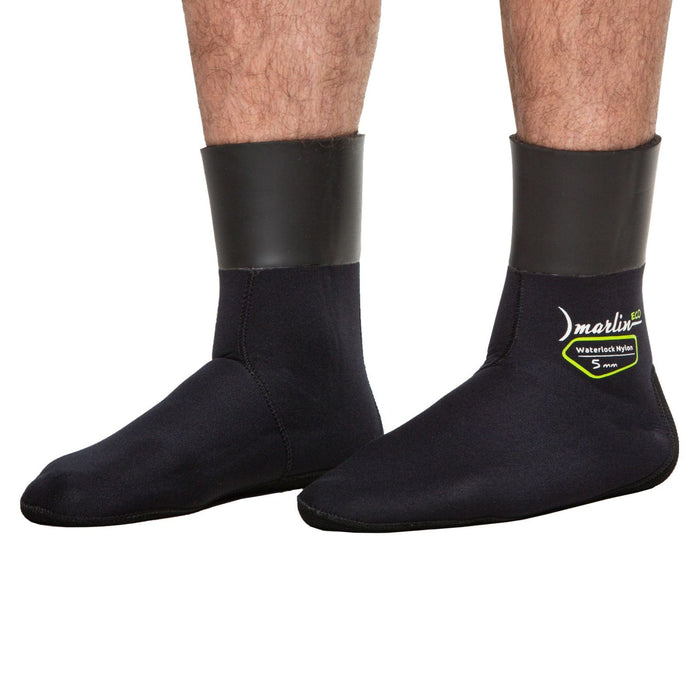 Calcetines de buceo Waterlock Nylon Eco 5mm Negro Tamaño M Marlin 216494