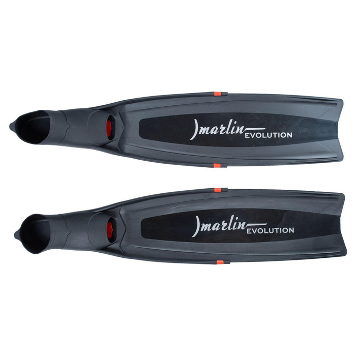 Aletas de Apnea Evolución Negro-Blanco Talla XXL-47-48 Marlin 217219
