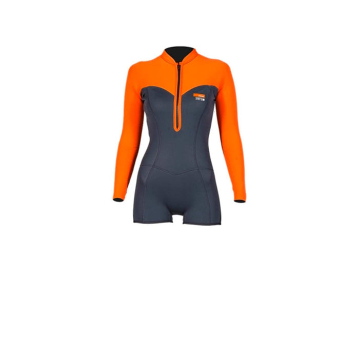 Pantalones Cortos de Costura Plana Seventysiz F-Z 2-2 Pizarra Negra-Naranja Y21 Tamaño 06 RRD 21SESFZF22_6