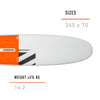 Tabla de Windsurf Long Rider Softskin 180l 340x70cm RRD 25LRS