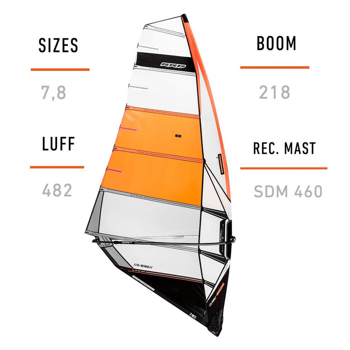 Vela de Windsurf X-Wing Y27 Tamaño 7.8 RRD 27XWG_H3_7_8