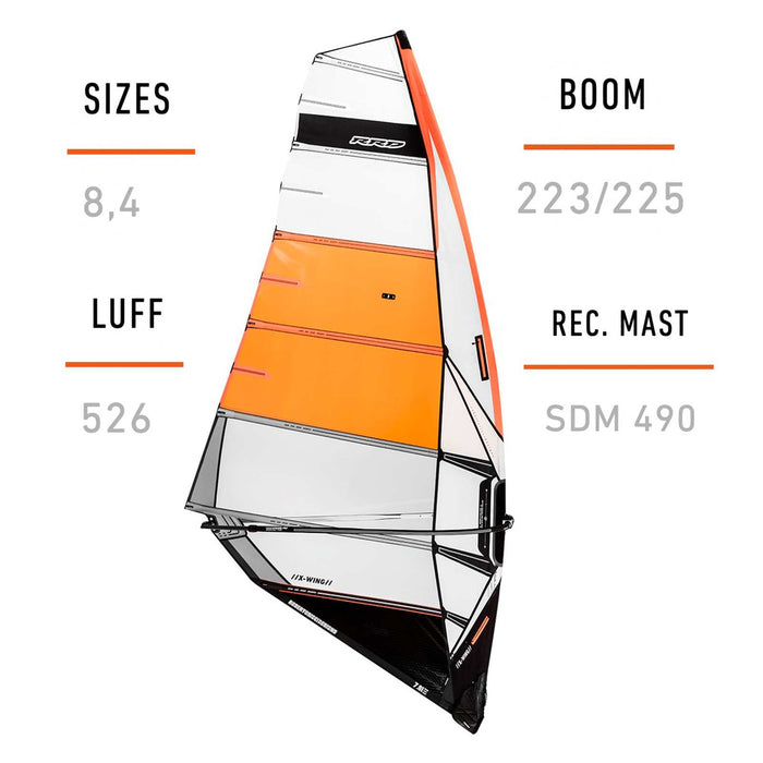 Vela de Windsurf X-Wing Y27 Tamaño 8.4 RRD 27XWG_H3_8_4