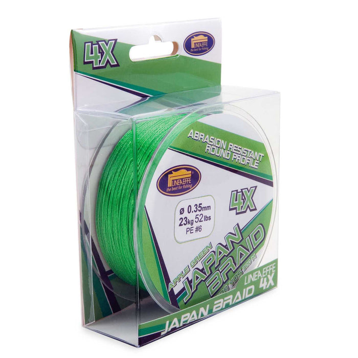 Línea de Pesca Trenzada Japón Manzana 300m Verde 0,20 Lineaeffe 3016120