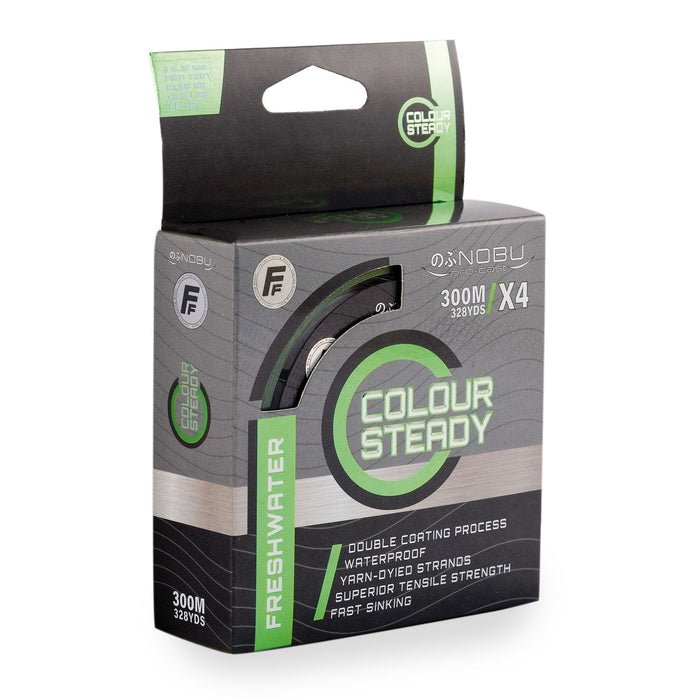 Línea de Pesca Nobu Colour Steady Agua Dulce Trenzada 300m 0,14 Pesca Ferrari 3018314