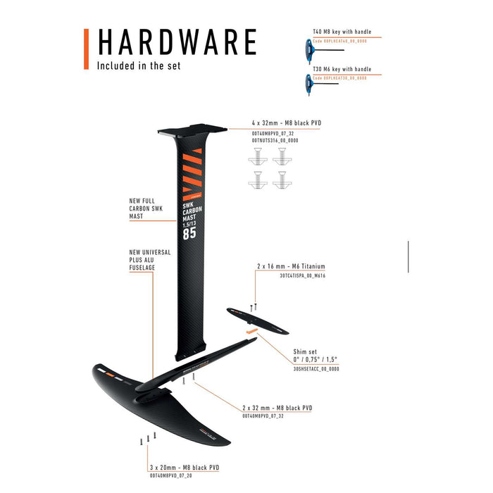 Set de Hydrofoil Universal Mantaray Y30 Talla 1350 RRD 30UNMANSET_1350