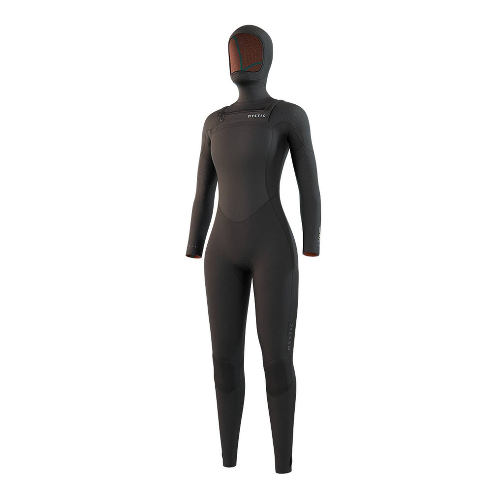 Traje de neopreno completo Gem Mujer con capucha 6-4-3 mm con cierre frontal Negro L Mystic 35000_220015_900_L