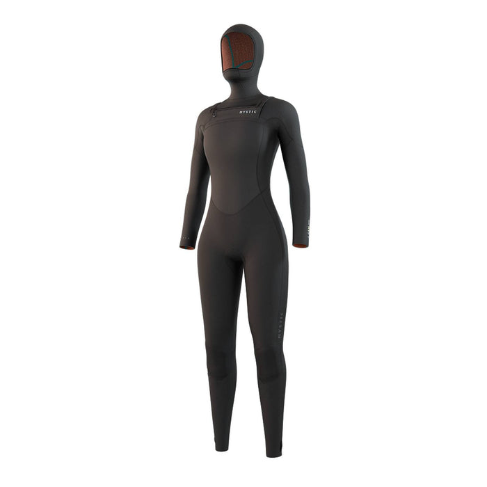 Traje de neopreno completo Gem Mujer con capucha 6-4-3 mm con cierre frontal Negro L Mystic 35000_220015_900_L